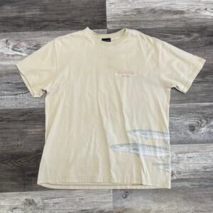 Vintage 90s Nautica Barracuda Fish Tan Mens XL Double Sided Short Sleeve T-Shirt